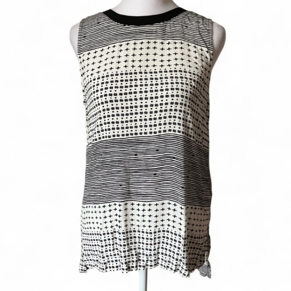 Madewell Tops - Madewell Refined Sleeveless Black & White Hashtag Stripe Tank Top size XXS